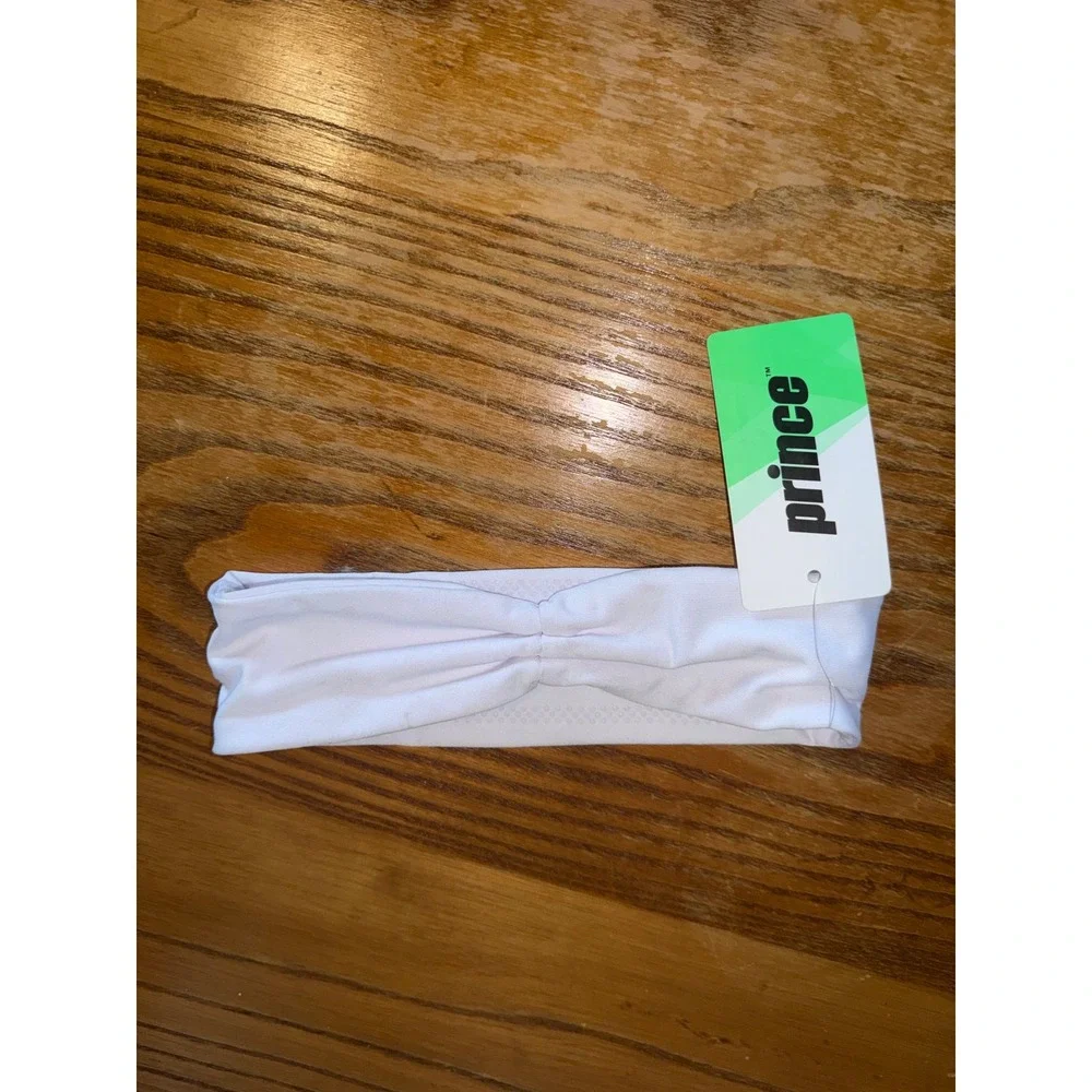 PrinceTech Headband White Twist Front Athletic Tennis Hairband PRNCWA003‎